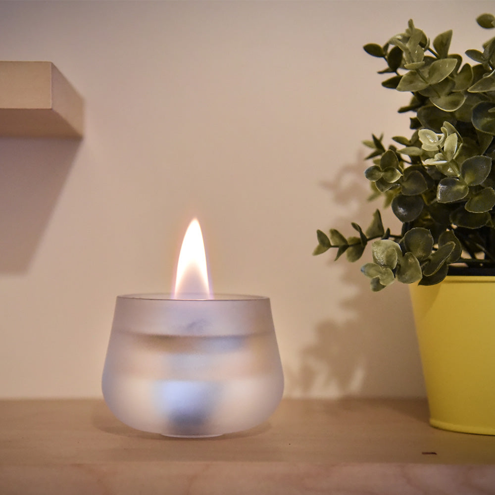 Mist Glass Candle Round