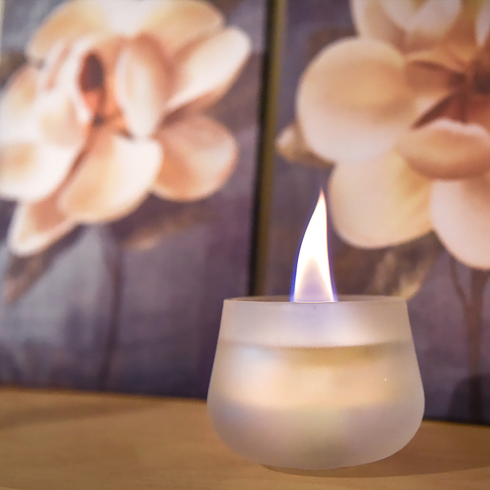 Mist Glass Candle Round
