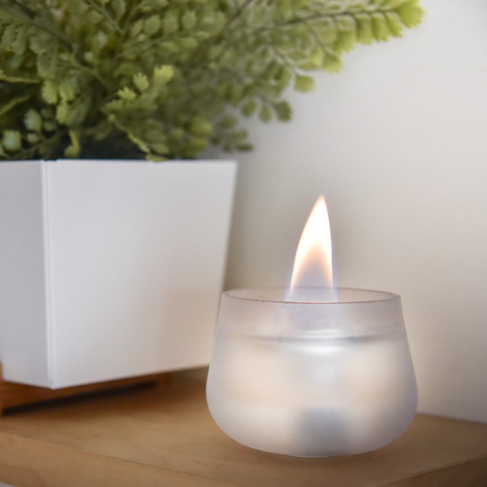 Mist Glass Candle Round