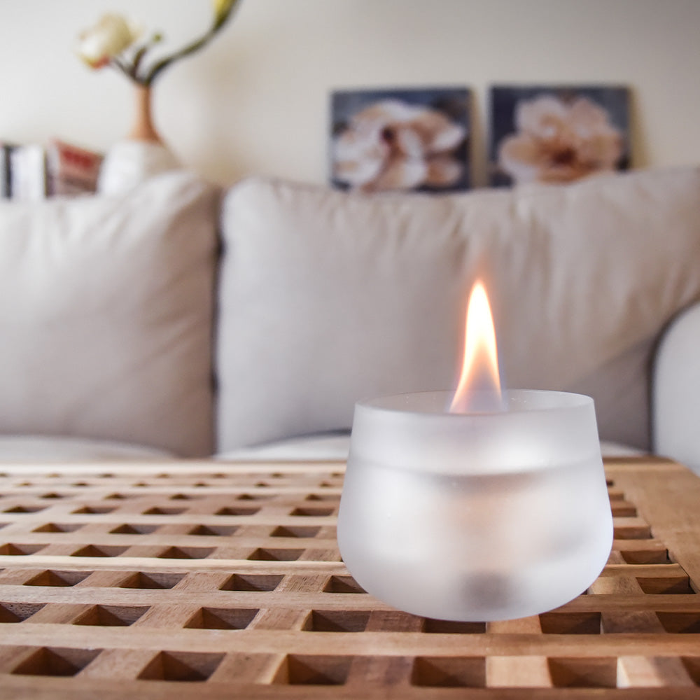 Mist Glass Candle Round