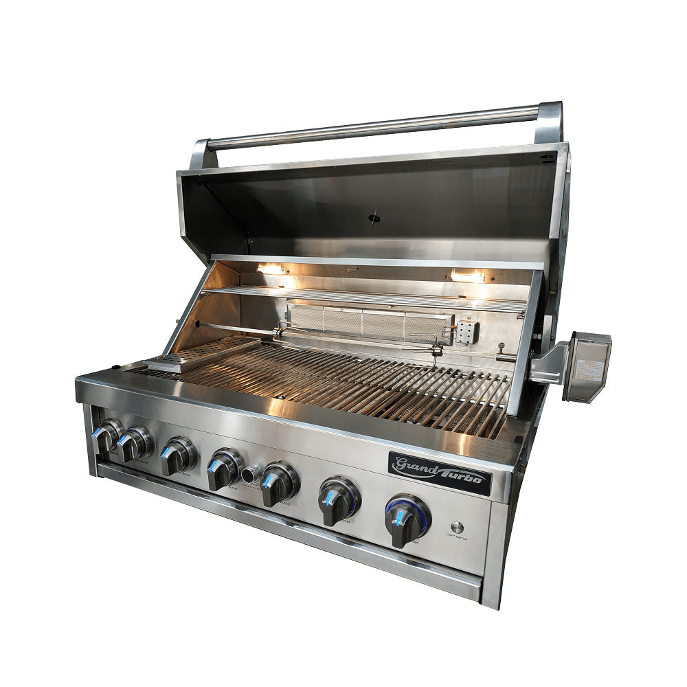 Grand Turbo 40-Inch 6-Burner Built-In BBQ Gas Grill