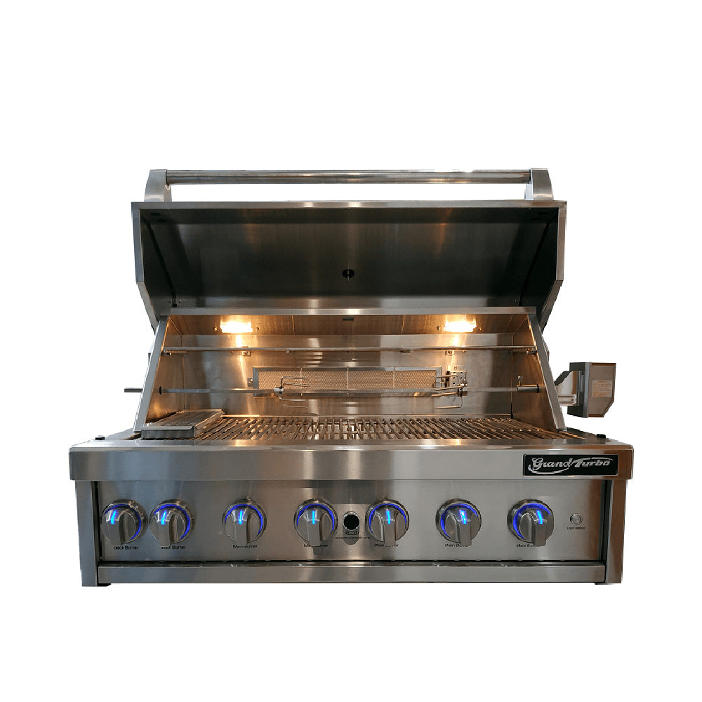 Grand Turbo 40-Inch 6-Burner Built-In BBQ Gas Grill